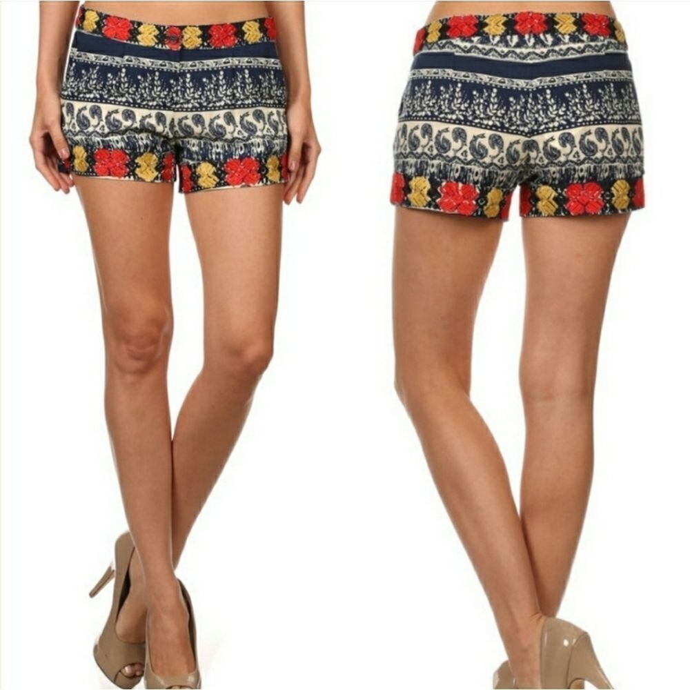 Embroidered shorts